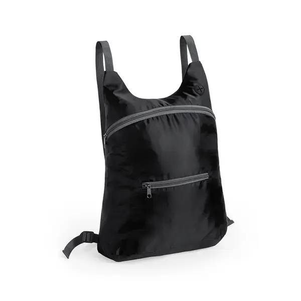 Faltbarer Rucksack Mathis - schwarz, Farbe: schwarz personalisierte Geschenke 