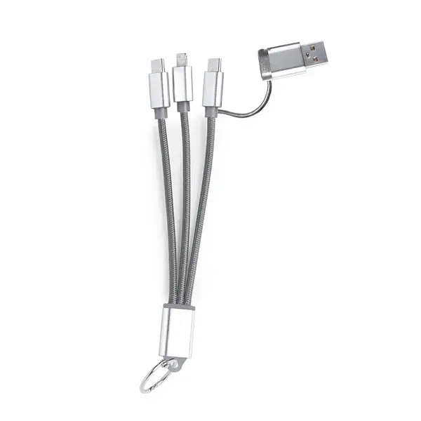 Ladegerätkabel Frecles - silber, Farbe: silber personalisierte Geschenke 