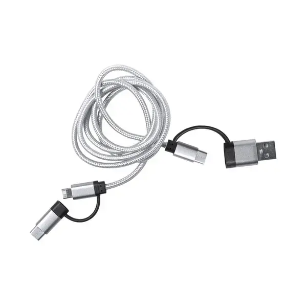 Ladegerätkabel Trentex - silber, Farbe: silber personalisierte Geschenke 