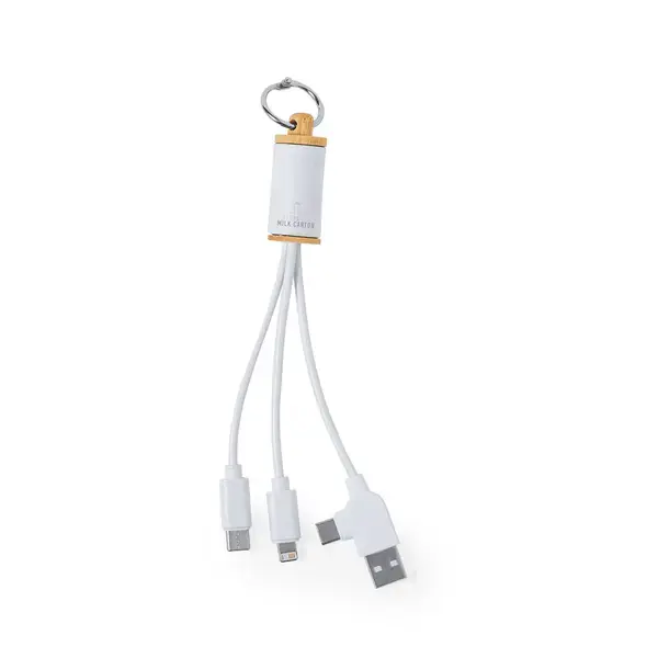 Ladegerätkabel Poskin - weiß, Farbe: weiß personalisierte Geschenke 