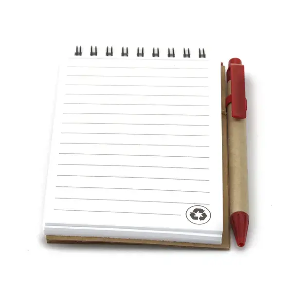 Notizbuch Ecocard - rot, Farbe: rot personalisierte Geschenke , 8 image