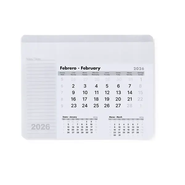 Mauspad Kalender Rendux - weiß, Farbe: weiß personalisierte Geschenke , 9 image