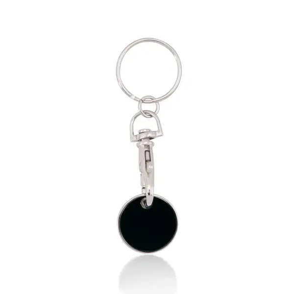 Schlüsselanhänger EK-Chip Euromarket - schwarz, Farbe: schwarz personalisierte Geschenke , 5 image