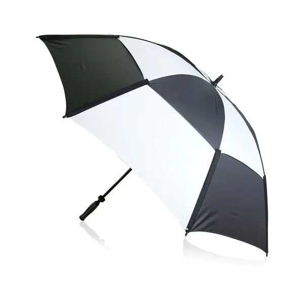 Golf Regenschirm Budyx - schwarz - weiß, Farbe: schwarz - weiß personalisierte Geschenke , 2 image