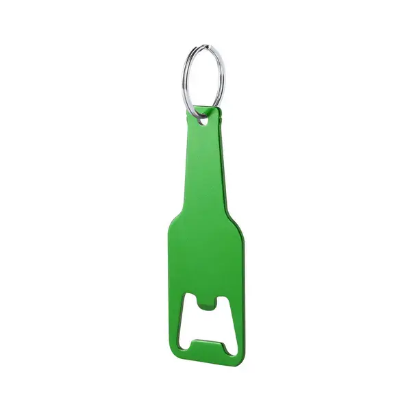 Schlüsselanhänger Flaschenöffner Clevon - grün, Farbe: grün personalisierte Geschenke , 2 image