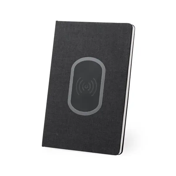 Ladegerät Notizblock Kevant - schwarz, Farbe: schwarz personalisierte Geschenke , 3 image