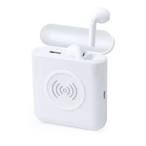 Power Bank Kopfhörer Molik - weiß, Farbe: weiß personalisierte Geschenke , 2 image