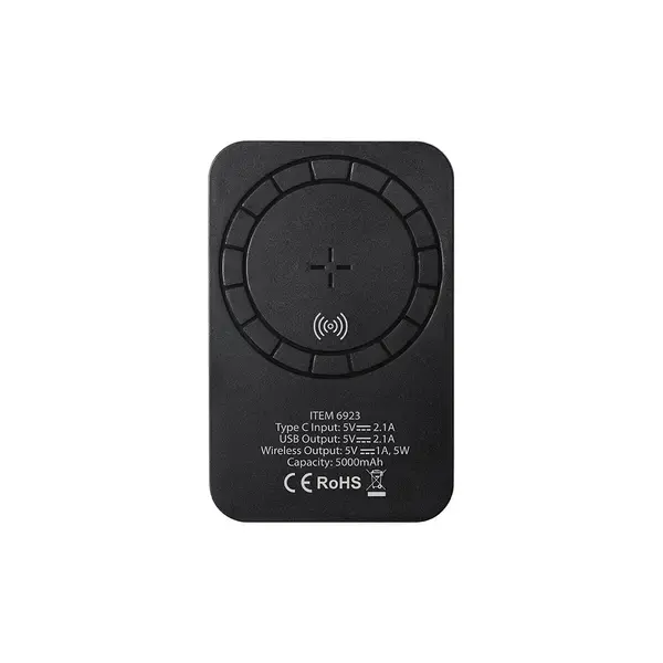 Power Bank Vekmar - schwarz, Farbe: schwarz personalisierte Geschenke , 7 image