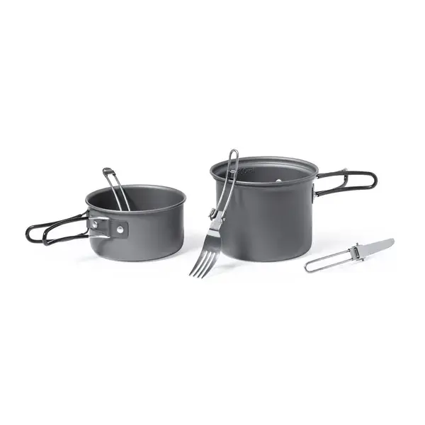 Kochgeschirr Camping Set Sondic - schwarz, Farbe: schwarz personalisierte Geschenke , 6 image