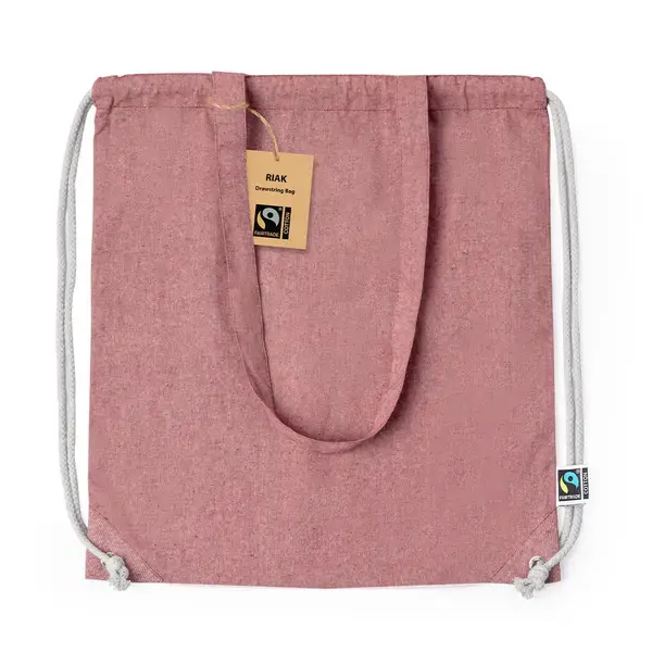 Rucksack Tasche Riak Fairtrade - rot, Farbe: rot personalisierte Geschenke , 8 image