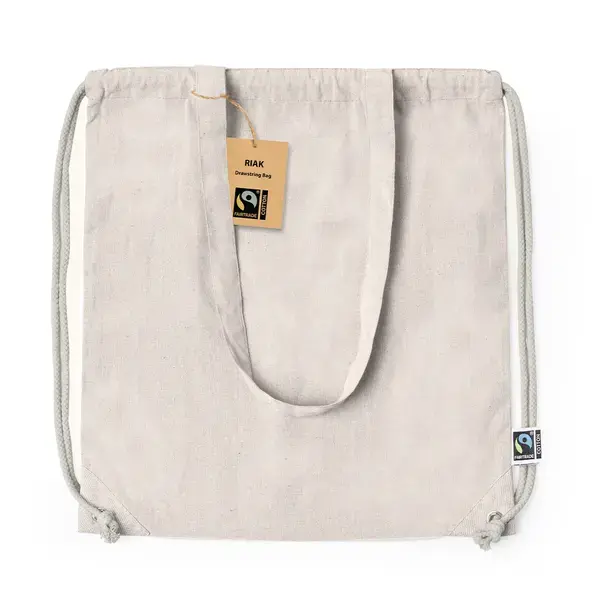 Rucksack Tasche Riak Fairtrade - naturfarben, Farbe: naturfarben personalisierte Geschenke , 6 image