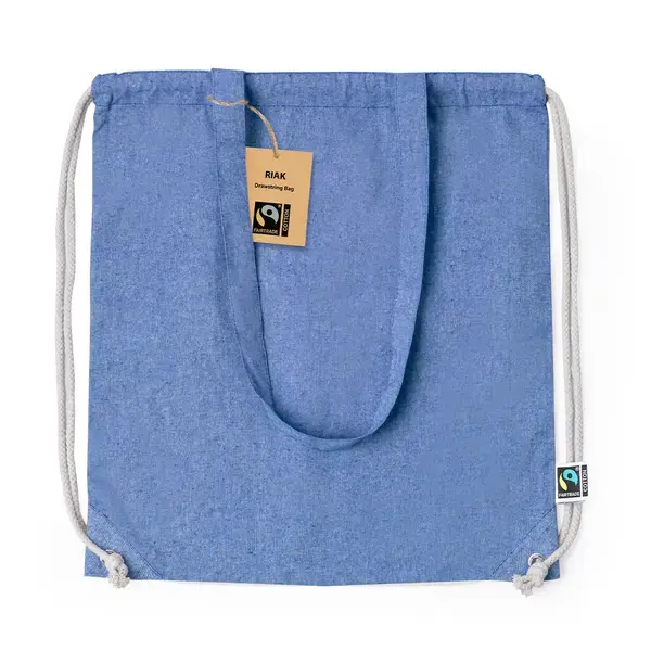 Rucksack Tasche Riak Fairtrade - blau, Farbe: blau personalisierte Geschenke , 7 image