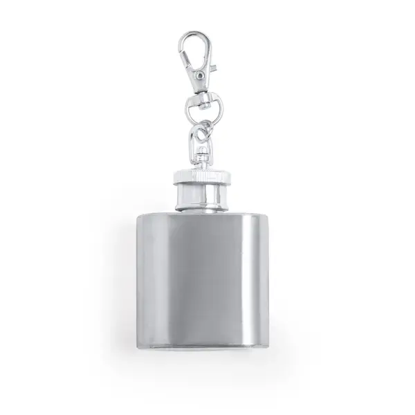 Schlüsselanhänger Flachmann Deneb - silber, Farbe: silber personalisierte Geschenke , 3 image