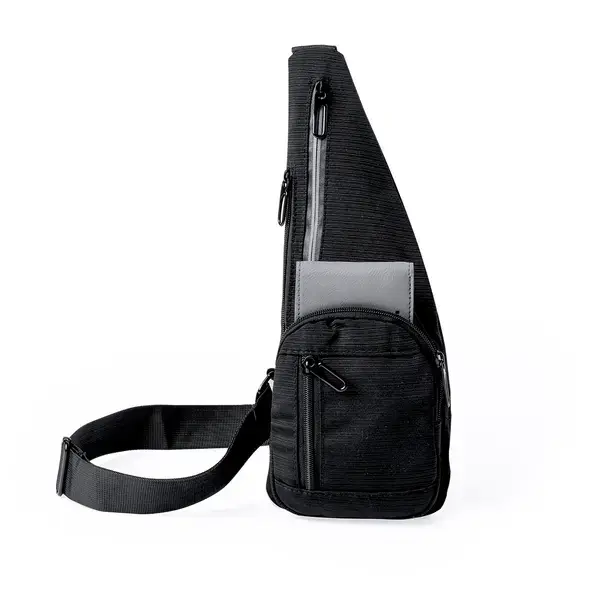 Umhängetasche Fadaok - schwarz, Farbe: schwarz personalisierte Geschenke , 3 image