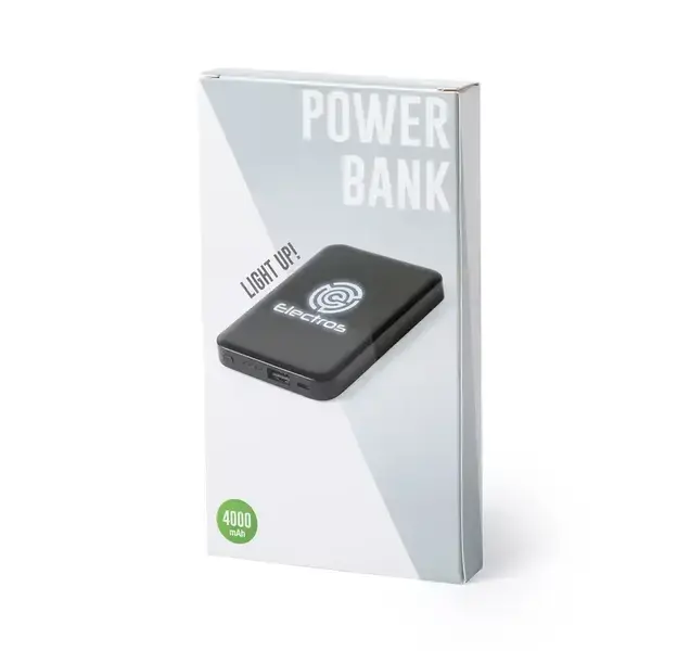 Power Bank Kustol - schwarz personalisierte Geschenke , 4 image