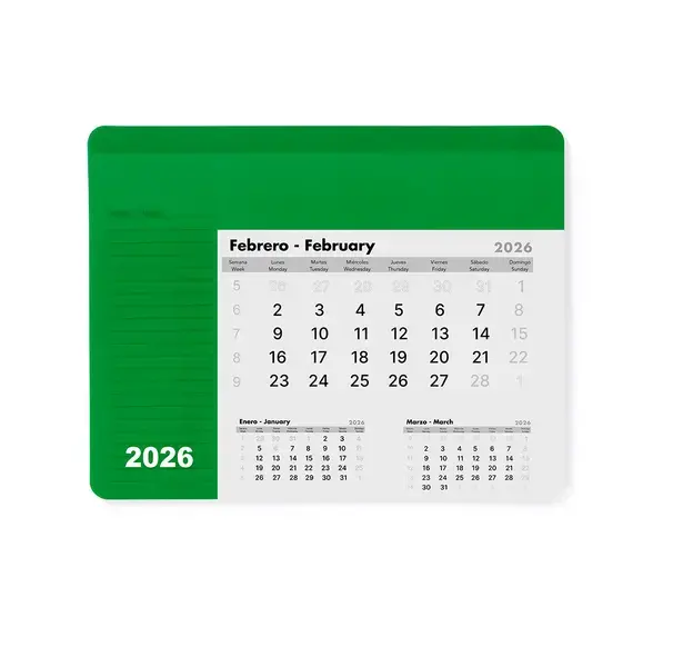 Mauspad Kalender Rendux - grün, Farbe: grün personalisierte Geschenke 