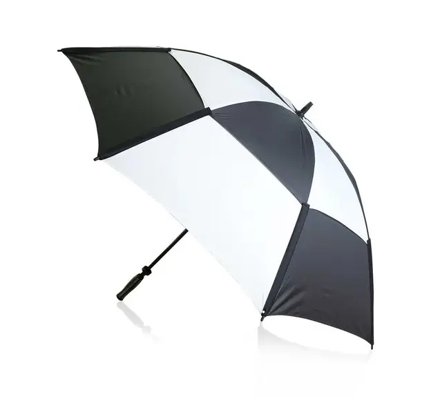 Golf Regenschirm Budyx - schwarz - weiß, Farbe: schwarz - weiß personalisierte Geschenke 