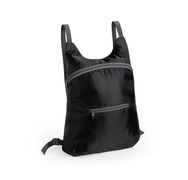 Faltbarer Rucksack Mathis - schwarz, Farbe: schwarz personalisierte Geschenke 