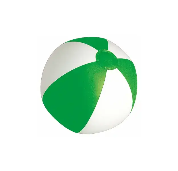 Strandball Portobello - weiß - grün, Farbe: weiß - grün personalisierte Geschenke 