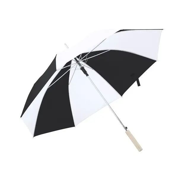 Regenschirm Korlet - weiß - schwarz, Farbe: weiß - schwarz personalisierte Geschenke 