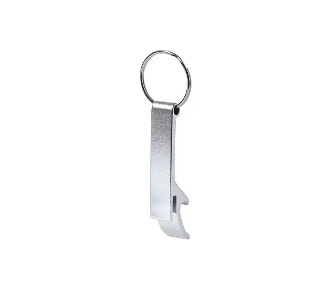 Schlüsselanhänger Flaschenöffner Stiked - silber, Farbe: silber personalisierte Geschenke 