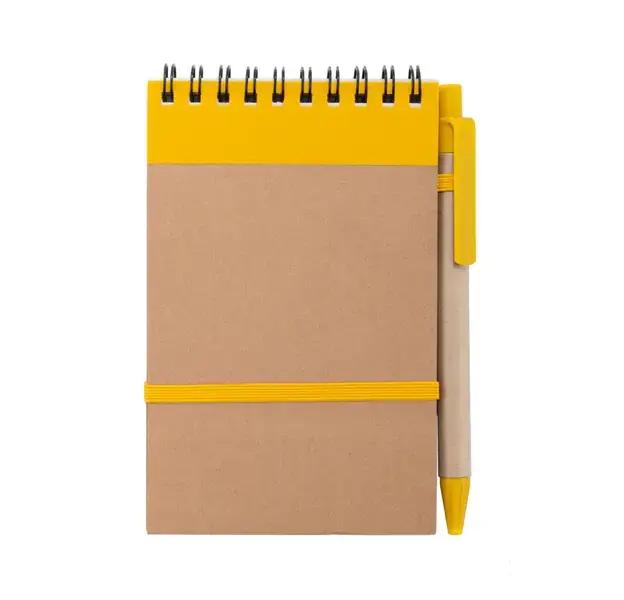 Notizbuch Ecocard - gelb, Farbe: gelb personalisierte Geschenke , 17 image