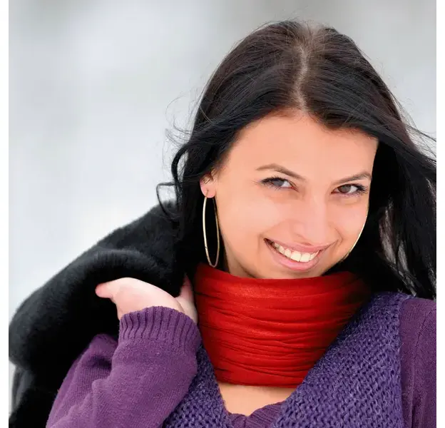 Nacken Wärmer Cherin - rot, Farbe: rot personalisierte Geschenke , 3 image