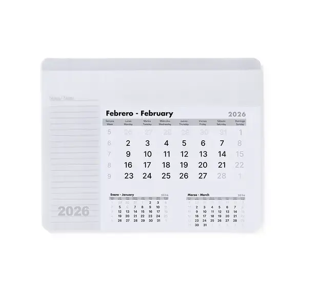 Mauspad Kalender Rendux - weiß, Farbe: weiß personalisierte Geschenke , 11 image