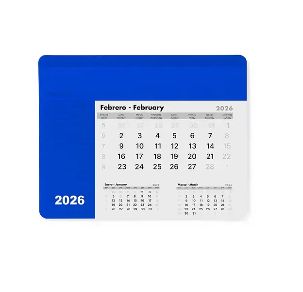 Mauspad Kalender Rendux - blau, Farbe: blau personalisierte Geschenke , 11 image