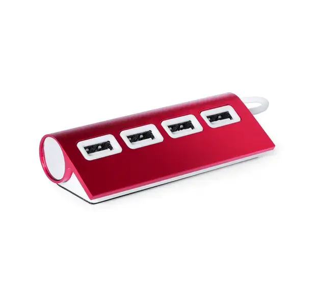 USB Hub Weeper - rot, Farbe: rot personalisierte Geschenke , 7 image