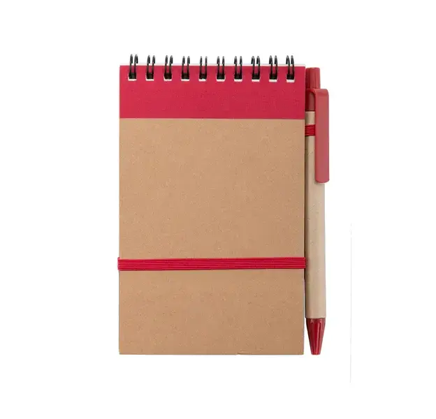 Notizbuch Ecocard - rot, Farbe: rot personalisierte Geschenke , 7 image