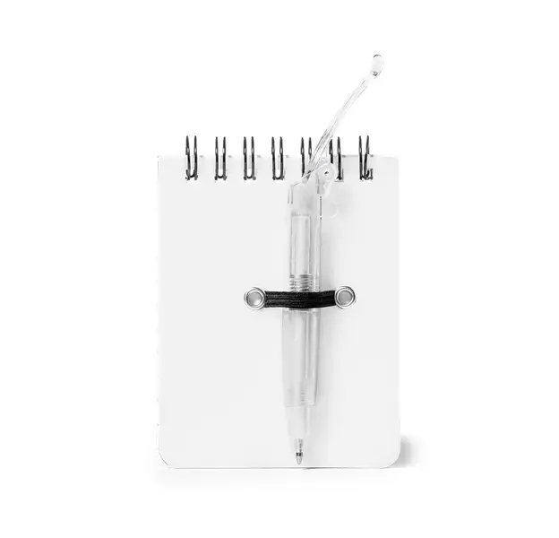 Mini Notizbuch Duxo - weiß, Farbe: weiß personalisierte Geschenke , 4 image