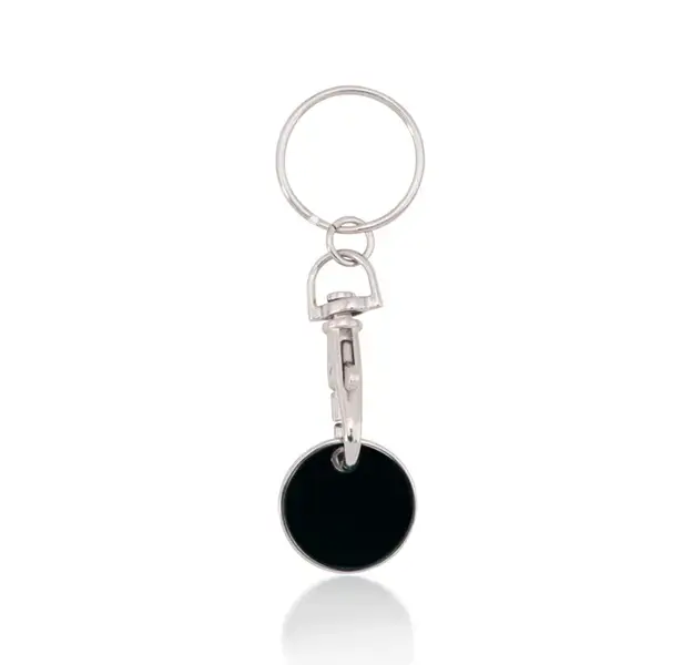 Schlüsselanhänger EK-Chip Euromarket - schwarz, Farbe: schwarz personalisierte Geschenke , 5 image