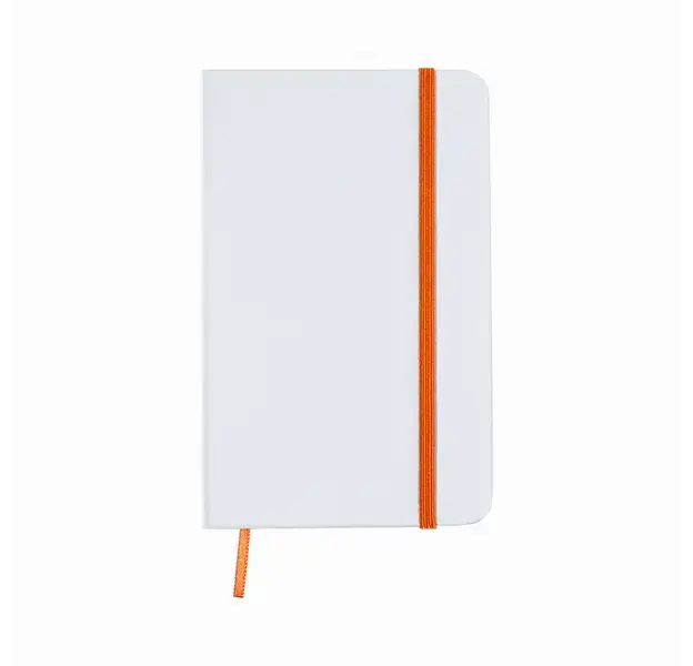 Notizblock Yakis - weiß - orange, Farbe: weiß - orange personalisierte Geschenke , 5 image