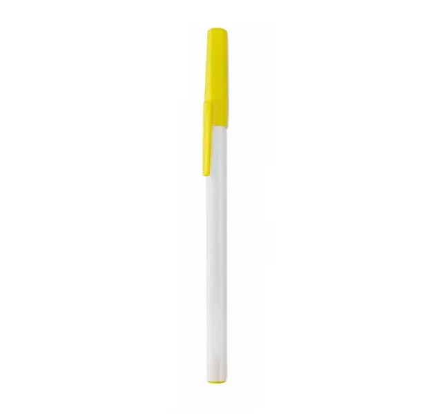 Kugelschreiber Elky - weiß - gelb, Farbe: weiß - gelb personalisierte Geschenke , 2 image