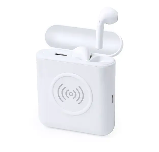 Power Bank Kopfhörer Molik - weiß, Farbe: weiß personalisierte Geschenke , 2 image