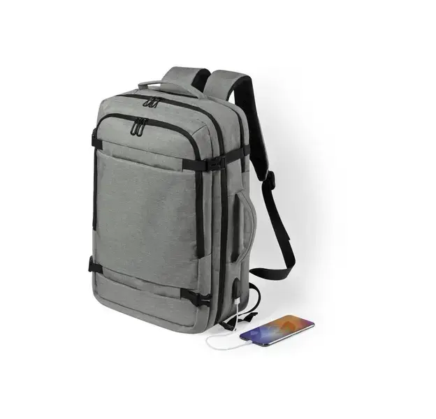 Dokumententasche Rucksack Sulkan - grau, Farbe: grau personalisierte Geschenke , 5 image