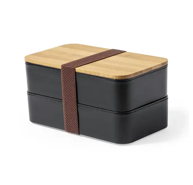 Lunch Box Bawar - schwarz, Farbe: schwarz personalisierte Geschenke , 3 image