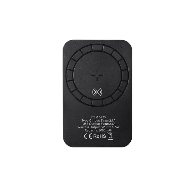 Power Bank Vekmar - schwarz, Farbe: schwarz personalisierte Geschenke , 6 image