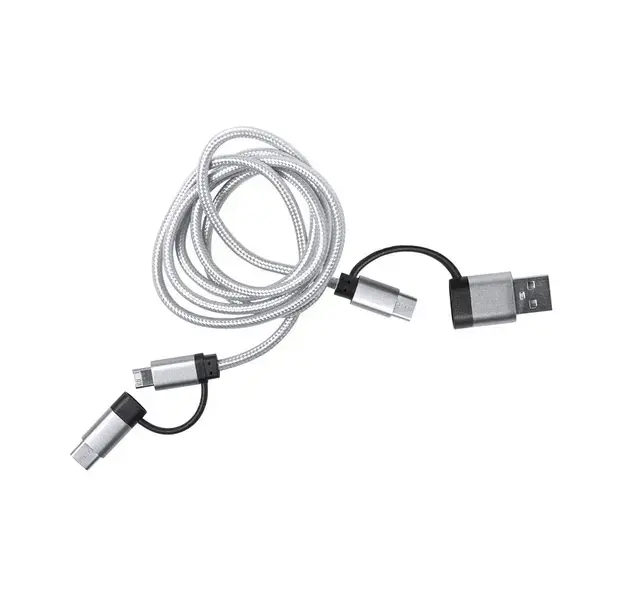 Ladegerätkabel Trentex - silber, Farbe: silber personalisierte Geschenke , 2 image