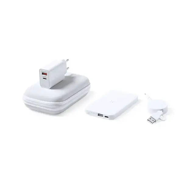 Power Bank Set Cody - weiß, Farbe: weiß personalisierte Geschenke , 3 image