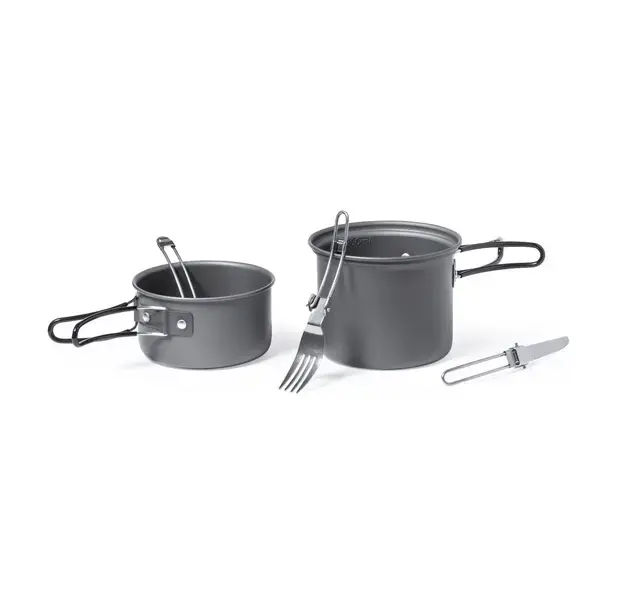 Kochgeschirr Camping Set Sondic - schwarz, Farbe: schwarz personalisierte Geschenke , 5 image