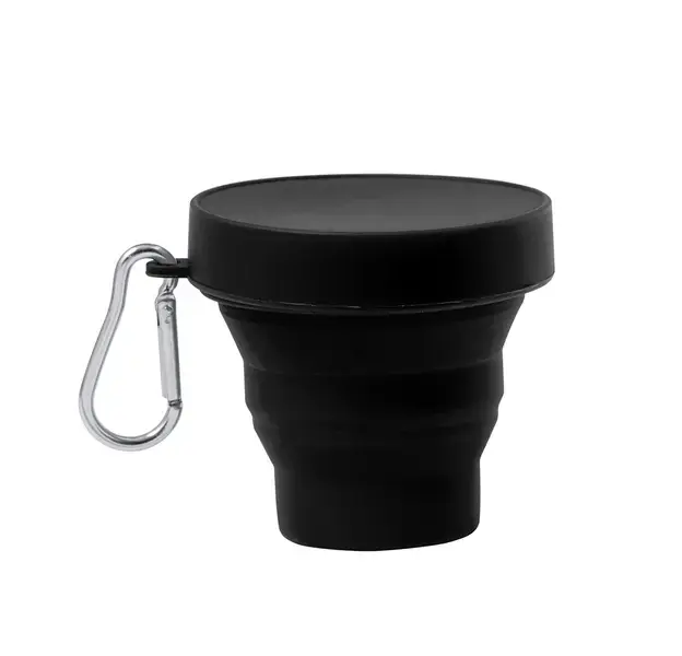 Faltbarer Trinkbecher Klimt - schwarz, Farbe: schwarz personalisierte Geschenke , 4 image