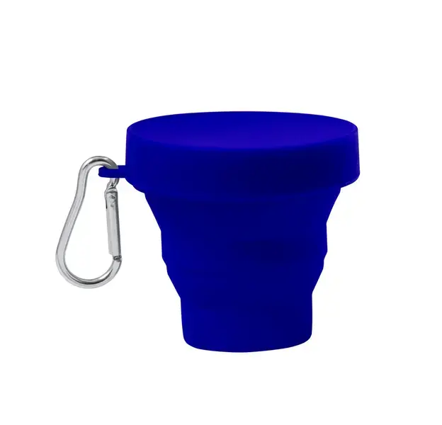 Faltbarer Trinkbecher Klimt - blau, Farbe: blau personalisierte Geschenke , 4 image