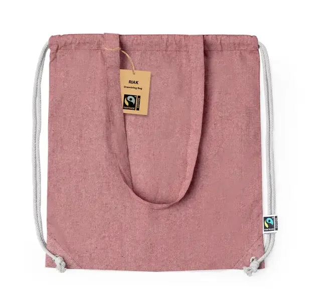Rucksack Tasche Riak Fairtrade - rot, Farbe: rot personalisierte Geschenke , 7 image