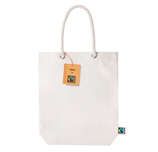Tasche Hexa Fairtrade - naturfarben, Farbe: naturfarben personalisierte Geschenke , 4 image