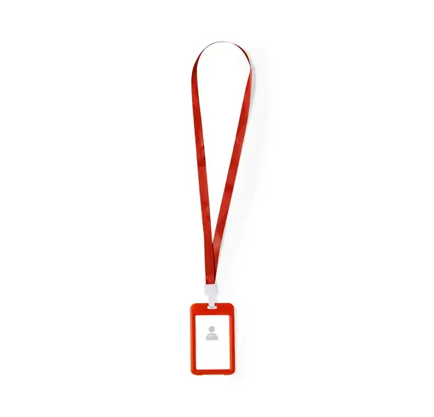 Namensschild Schlüsselband Fleck - rot, Farbe: rot personalisierte Geschenke , 2 image