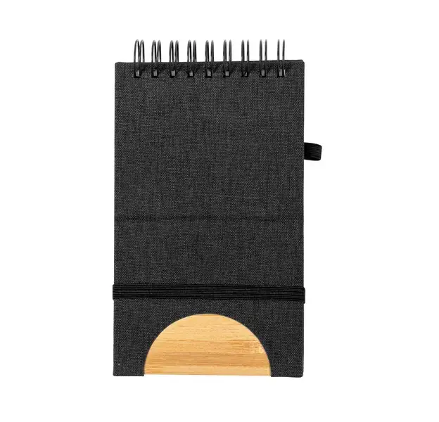 Halter Notizbuch Alyxa - schwarz, Farbe: schwarz personalisierte Geschenke , 3 image