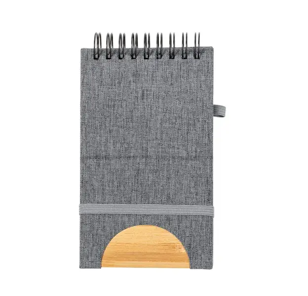 Halter Notizbuch Alyxa - grau, Farbe: grau personalisierte Geschenke , 5 image