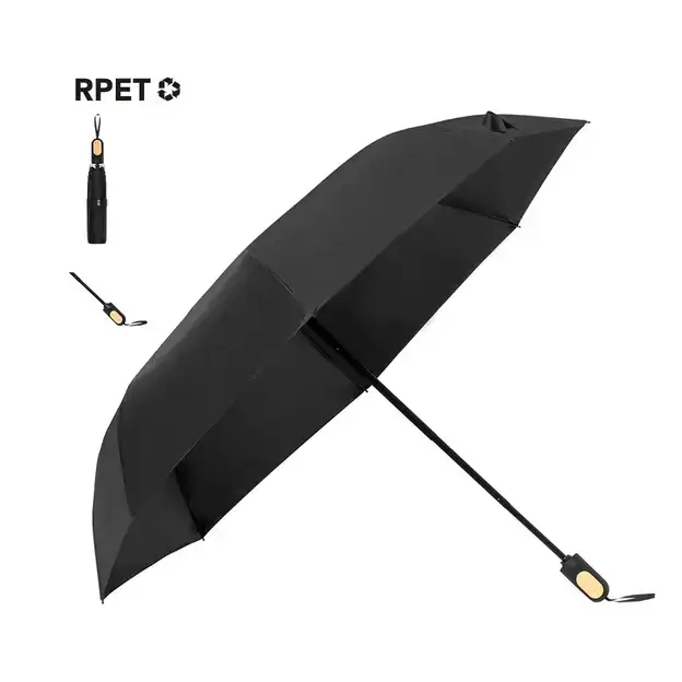 Regenschirm Barbra - schwarz personalisierte Geschenke , 15 image